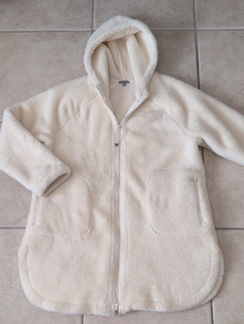 T By Talbots Sherpa Teddy Bear Hooded Jacket Coat Size XLarge